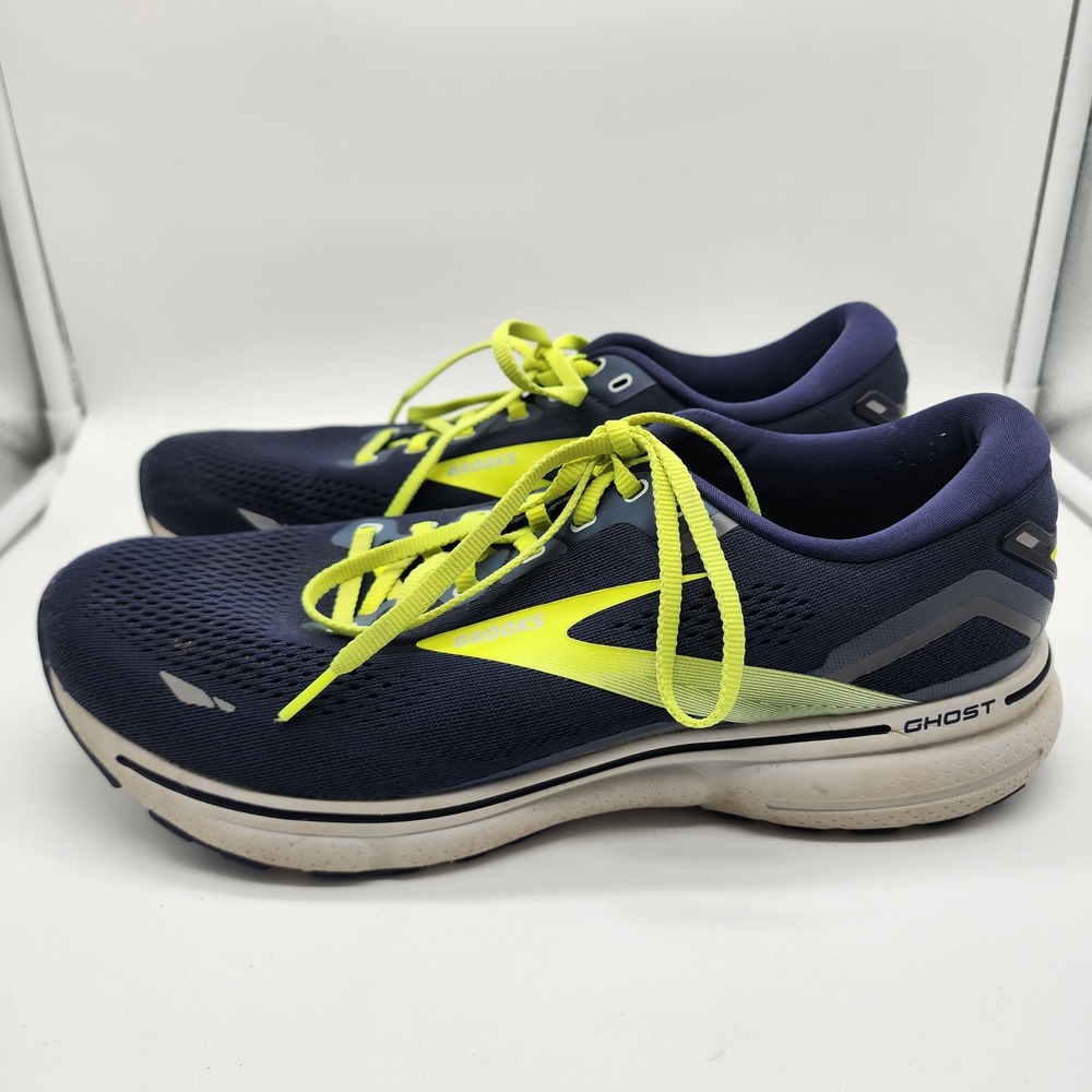 Brooks Ghost 15 Running Shoes Men's 11.5 2E Wide Peacoat Nightlife Gray